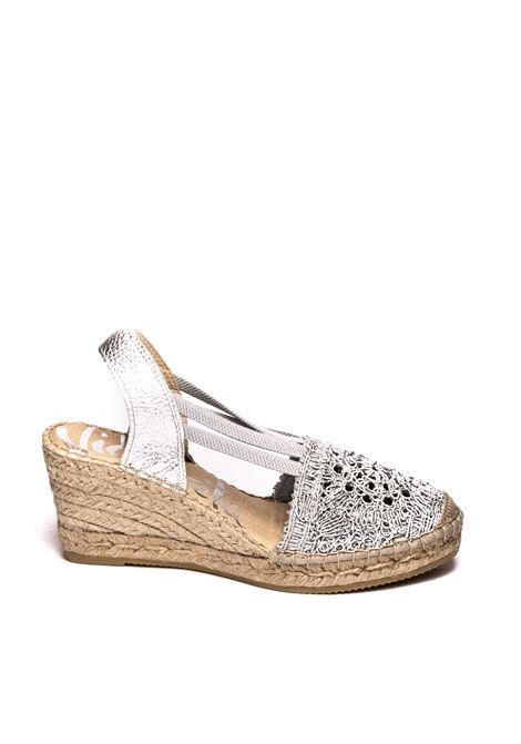 Silver ganchillo espadrilles VIDORRETA | 18400GDCL3GANCHILLO DAMA-PLATA